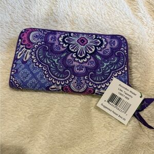 Vera Bradley Purple Lilac Floral Accordion Wallet